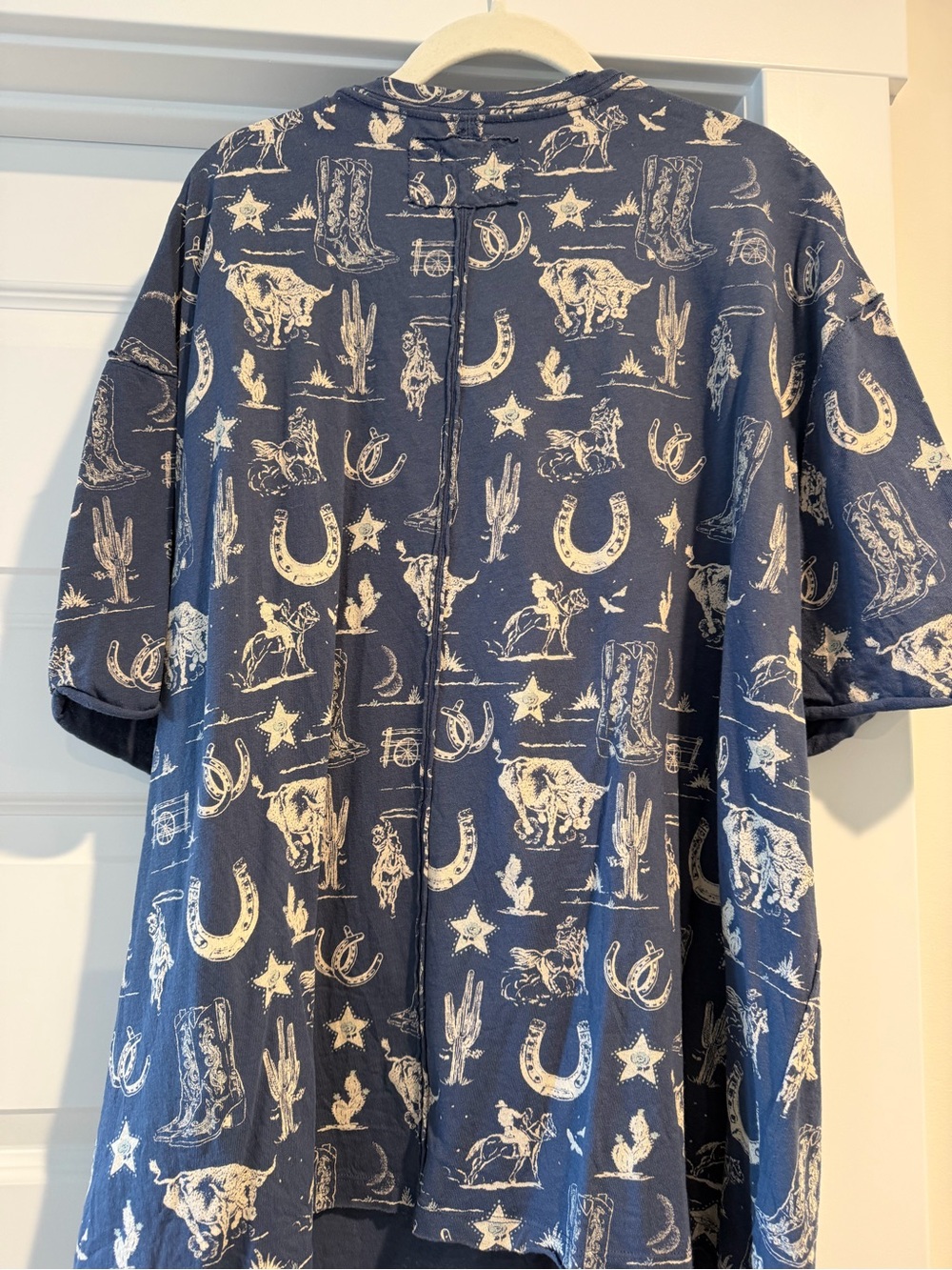 We The Free Navy Western Short Sleeve Tee - Picture 3 of 4